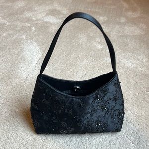 Beaded black evening purse EUC